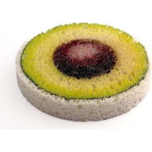 Khi-Zai Magic Sponge Şişen Sihirli Sünger Avokado Desenli, Su Ile Temas Ettiğinde Sünger Formunu Alır, Defalarca Kullanılabilir Sürdürülebilir