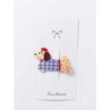 Khi-Zai Köpek Figürlü Moda, Mandallı Saç Tokası (Model-1)