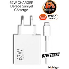 Mobil Go Xiaomi 13 13 Lite 13T Uyumlu 67W Süper Hızlı Şarj Aleti Cihazı Seti