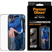 Khi-Zai iPhone Air | Ultra-Wide Fit Siyah Çerçeveli Ekran Koruyucu - Fast Fit Uygulama Aparatlı