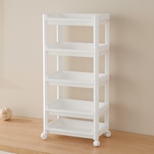 Khi-Zai 5 Katlı Tekerlekli Sepet Organizer Raf Ünitesi (355X220X850 Mm)