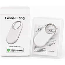 Khi-Zai Denshi Loshall Ring Apple Bul (Find My) Uyumlu Akıllı Takip Cihazı | Anahtar, Çanta, Valiz ve Evcil Hayvan Bulucu | Sesli Bulma | Unutulduğunda Bildir (Beyaz)