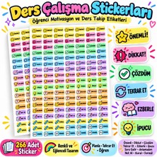 Kidzay 266'LI Ders Çalışma Stickerları