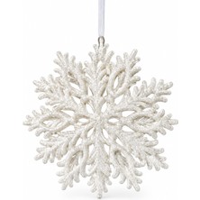 My Balli Store 1 Adet Kar Tanesi Simli Noel Ağacı Dekoratif Çam Ağacı Süsü