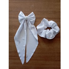 Khi-Zai Inci Detaylı Fular Toka ve Scrunchie Saç Aksesuarı Seti