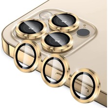 Khi-Zai Kamera Lens Koruyucu Kırılmaz Metal Çerçeveli Kamera Lens Koruma Altın-Gold Apple iphone 12 Pro Max ile Uyumlu Ürün