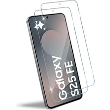 Khi-Zai Samsung Galaxy S25 Fe ile Uyumlu Ekran Koruyucu Tamperli Kırılmaz Kısa Cam Ekran Koruyucu