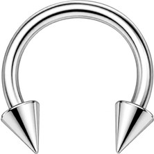 Khi-Zai Yarım Halka Spike Piercing Forward Helix Nostril Rook Septum Snug Daith Conch Smiley Dudak Kulak Nipple Kaş Tragus Piercing