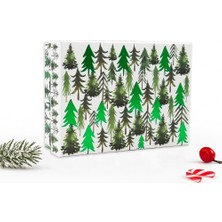 Nzm Store Yılbaşı Hediye Kutusu – 32X23X9 cm Noel Temalı Kapaklı Hediye Kutusu | Dayanıklı Karton, Varak Detaylı Yeni Yıl Hediye Paketi Kutusu Model 4