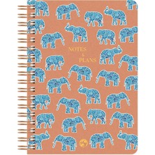 Khi-Zai Utopia Spiralli Defter Düz Fil 17X24 cm