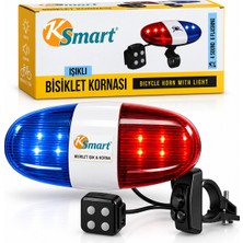 Khi-Zai Bisiklet Kornası - Zil Işıklı 2xaa Pil Polis - Siren 4 Fonksiyon K-1220
