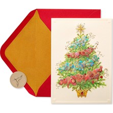 Khi-Zai Kutuda Noel Kartları, Noel Süslemeli Noel Ağacı (12 Adet)
