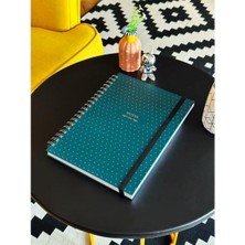 Nzm Store Sert Kapak Spiralli Defter,lastikli 20X28 cm 90 Gr. 120 Yap. +40 Çiz.+40 Nokt