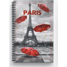 Nzm Store Krop Notebook Factory 17X24 100 Yp. Sert Kapak Paris Temalı Defter