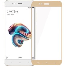 Khi-Zai Xiaomi Redmi 5 Plus Uyumlu Full Kaplayan Temperli 5d Ekran Koruyucu Cam (Gold)