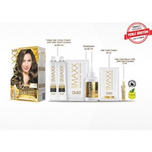 Khi-Zai Gold Serisi 24K Altın Parçacıklı Serum ile 1 Kutu 2 x 50 ml ve Geliştiriciler Saç Boyası (Kumral 7.0)