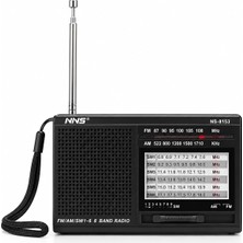 Khi-Zai NS-8153 Taşınabilir Pilli Cep Radyosu Deprem Çantası Radyosu Am Fm Sw-1-6 8 Bandlı Mini Radyo
