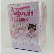 Nzm Store Benim Marifetlerim - Pembe Hoşgeldin Bebek Karton Çanta 25 Adet 14 * 17