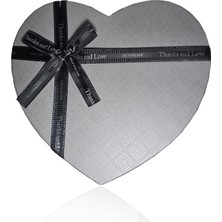 Nzm Store Hediye Kutusu, Kalp Şeklinde, Iç Içe 3 Adet, 22X19X8 Cm, Farklı Renk Seçenekleri (Gri)
