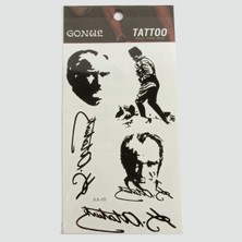Zero Land Shopgpt Mustafa Kemal Atatürk Tattoo Dövme Sticker Beyaz
