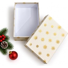 Nzm Store Yılbaşı Hediye Kutusu – 23X17X7 cm Noel Temalı Kapaklı Hediye Kutusu | Dayanıklı Karton, Varak Detaylı Yeni Yıl Hediye Paketi Kutusu Model 1
