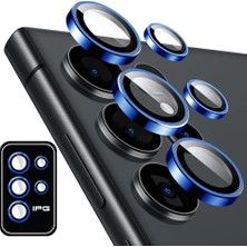 Khi-Zai Samsung Galaxy Uyumlu Prolens CD Alüminyum Çerçeveli Kamera Lens Koruyucu – Hd Netlik, Çizilmez Alumina Silikat Temperli Cam, Bireysel Lens Kapağı (Mavi, Galaxy S25 Ultra)