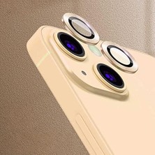 Khi-Zai iPhone 13 Mini Ile Uyumlu Arka Kamera Lens Koruyucu Gold