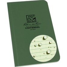 Khi-Zai All-Weather Yumuşak Kılıf Cep Defteri, 7,62 cm x 15,24 Cm, Yeşil Kapak, Evrensel Desen (No. 964)