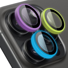 Khi-Zai iPhone 14 Pro Max / 14 Pro Neon Metal Lens Koruyucu (Mix)