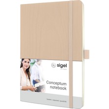 Nzm Store CO332 Premium Not Defteri Kareli, A5, Yumuşak Kapak, Bej, Sürdürülebilir Kağıttan - Conceptum - Sayfa Sayıları, Içindekiler, Kalemlik, Katlanır Çanta
