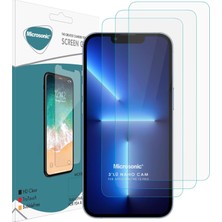 Khi-Zai Apple iPhone 13 Pro Screen Protector Nano Glass Cam Ekran Koruyucu (3'lü Paket) [iphone 13 Pro ile Uyumlu Ekran Koruyucu - Şeffaf]