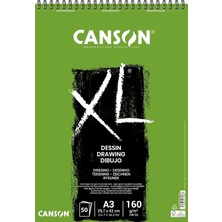 Khi-Zai Xl Draw Eskiz ve Resim Defteri, Spiralli, 50 Sayfa, A3, 160G