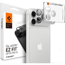 Khi-Zai iPhone 18 Pro ile Uyumlu Kamera Lens Koruyucu Tam Kaplayan Cam Kolay Kurulum Glas.tr Ez Fit Optik Pro Xl Silver - AGL12038