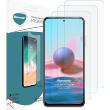 Khi-Zai Xiaomi Redmi Note 10S Screen Protector Nano Glass Cam Ekran Koruyucu (3'lü Paket) [redmi Note 10S ile Uyumlu Ekran Koruyucu - Şeffaf]