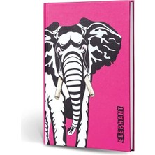Khi-Zai Hayvan Figürlü Dokulu Defter Çizgili Fil