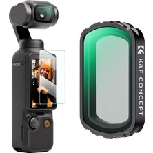 Khi-Zai Osmo Pocket 3 Black Mist 1/4 Filtre Manyetik Djı Osmo Pocket 3 ile Uyumlu (Alüminyum Çerçeve)