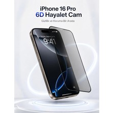 Khi-Zai Kırılmaz Cam, iPhone 16 Pro ile Uyumlu, 6d Hayalet Ekran Koruyucu, 9h Sertlik, Temperli Cam, Şeffaf, Parlak Yüzey