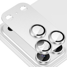 Khi-Zai iPhone 17 Pro Max Kamera Lens Koruyucu, [çizilmez] [ultra Hd Şeffaf] [güçlü Yapışma] Metal Alüminyum Alaşımlı Temperli Cam Kamera Ekran Kapağı (Gümüş)