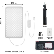 Khi-Zai Milkglow Pro Soft Panel LED Video ve Fotoğraf Işığı - LS-103PL-02