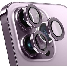 Khi-Zai [3 Adet] iPhone 14 Pro/iphone 14 Pro Max Için Kamera Lens Koruyucu, Alüminyum 9h Temperli Cam Lens Kamera Koruyucu Apple iPhone 14 Pro ve Apple iPhone 14 Pro Max Kamera Koruyucu (Mor)