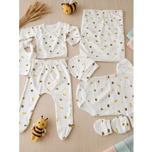 Guay Style Arı Desenli 7 Parça Zıbın Set