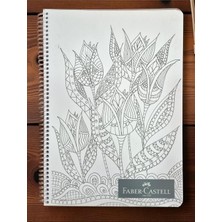 Khi-Zai Faber Castell 80 Yapraklı Kareli Spiralli Pp Kapak Defter, Beyaz 80HYFB1