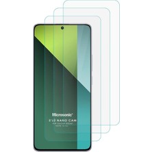 Khi-Zai Xiaomi Redmi Note 13 4g Screen Protector Nano Glass Cam Ekran Koruyucu (3`lü Paket) [redmi Note 13 4g ile Uyumlu Ekran Koruyucu - Şeffaf]