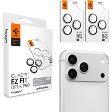 Khi-Zai iPhone 18 Pro Max / 18 Pro ile Uyumlu Kamera Lens Koruyucu Cam Kolay Kurulum Glas.tr Ez Fit Optik Pro (2 Adet) Silver - AGL12046