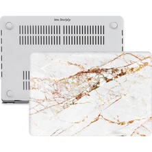 Khi-Zai MacBook Air M1 Kılıf A2337 Uyumlu 13 Inç Mermer Desenli Hard Case A2179 A1932 Sert Koruyucu Kapak Sarı