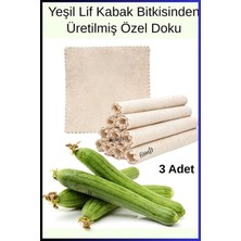Fırsat7 3 Adet Doğal Kabak Lifli Çizmeyen Bulaşık Bezi Sihirli Mutfak ve Temizlik Bezi Seti