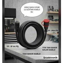 Srcelektronik Öznur Veya Hes Kablolu (3-50 Metre) 3x2.5(Yüzde 100 Tam Bakır) 220 Volt- 16 Amper - 3.7kw Araç Şarjı Uyumlu. Yağmur Altında Kullanıma Uygundur.