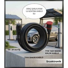 Srcelektronik Öznur Veya Hes Kablolu (3-50 Metre) 3X4MM (Yüzde 100 Tam Bakır) 220 Volt- 16 Amper - 3.7kw Araç Şarjı Uyumlu. Yağmur Altında Kullanıma Uygundur.