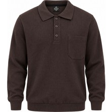 Özavşar Büyük Beden Erkek Polo Yaka Selanik Sweatshirt - 7811