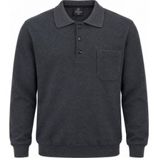 Özavşar Büyük Beden Erkek Polo Yaka Selanik Sweatshirt - 7811